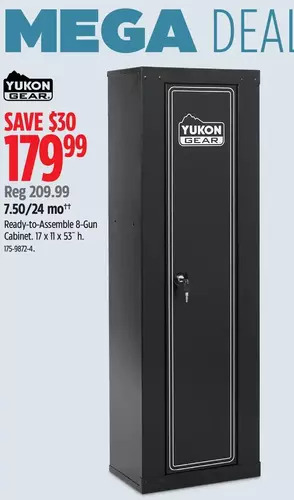 Canadian Tire Yukon gear ready-to-assemble 8-gun cabinet offer