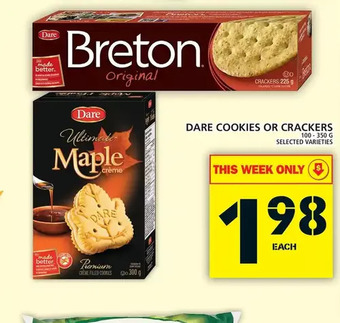 Food Basics Dare cookies or crackers offer