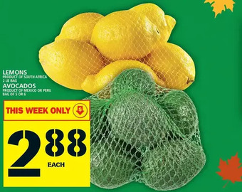Food Basics Lemons | avocados offer