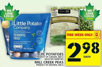 Food Basics Lpc potatoes | mill creek peas offer