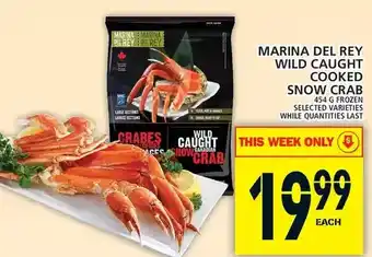 Food Basics Marina del rey wild caught cooked snow crab offer