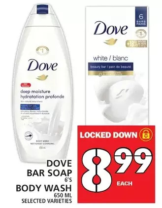 Food Basics Dove bar soap | body wash offer