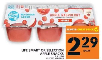 Food Basics Life smart or selection apple snacks offer