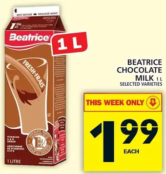 Food Basics Beatrice chocolate milk offer