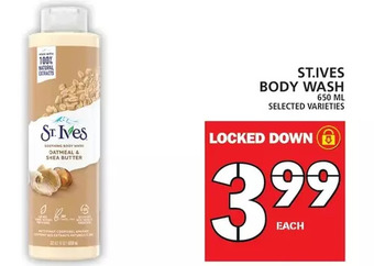 Food Basics St.ives body wash offer
