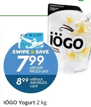 Sobeys Iögo yogurt offer