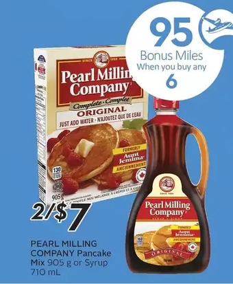 Sobeys Pearl milling company pancake mix or syrup offer