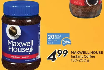 Sobeys Maxwell house instant coffee offer