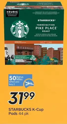 Sobeys Starbucks k-cup pods offer