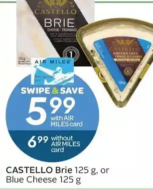 Sobeys Castello brie or blue cheese offer