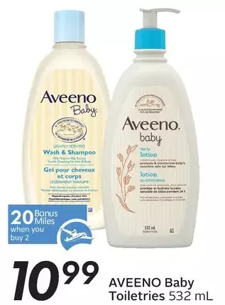Sobeys Aveeno baby toiletries offer
