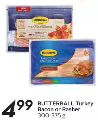 Sobeys Butterball turkey bacon or rasher offer