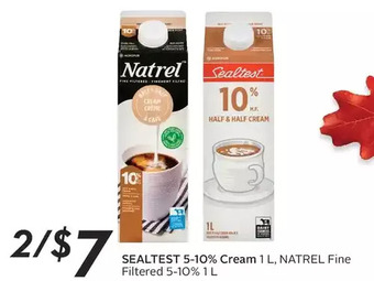 Sobeys Sealtest 5-10% cream, natrel fine filtered 5-10% offer