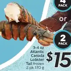 Sobeys 3-4 oz atlantic canada lobster offer