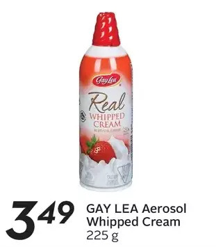 Sobeys Gay lea aerosol whipped cream offer