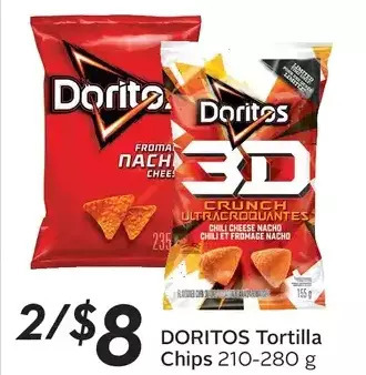 Sobeys Doritos tortilla chips offer
