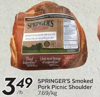 Sobeys Springer's smoked pork picnic shoulder offer