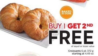 Sobeys Croissants offer