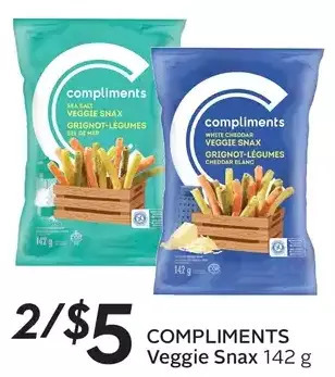Sobeys Compliments veggie snax offer