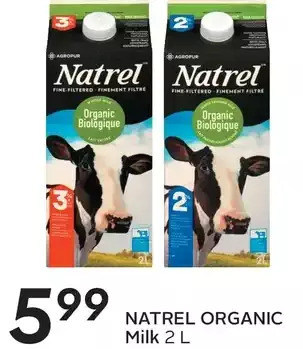 Sobeys Natrel organic milk offer
