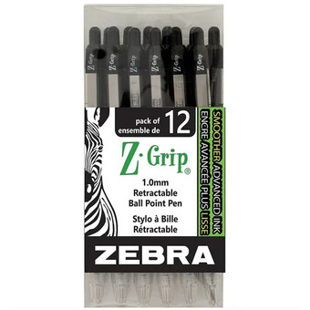 Staples Zebra z-grip retractable ballpoint pens offer