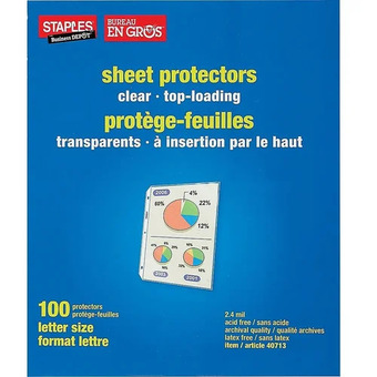 Staples Staples sheet protectors offer