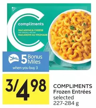 Foodland Compliments frozen entrées offer
