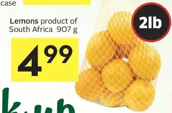 Foodland Lemons offer