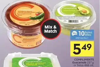 Foodland Compliments guacamole or salsa offer