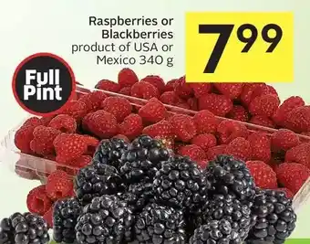 Foodland Raspberries or blackberries offer