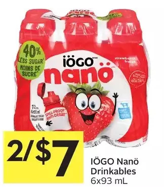 Foodland Iögo nanö drinkables offer
