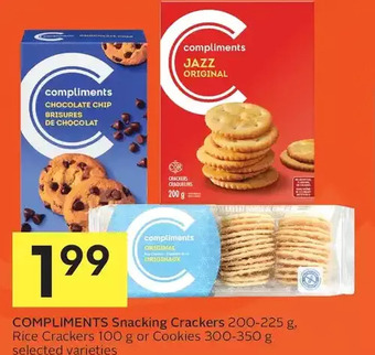 Foodland Compliments snacking crackers, rice crackers or cookies offer