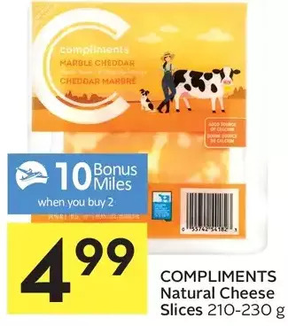 Foodland Compliments natural cheese slices offer