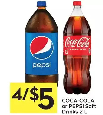 Foodland Coca-cola or pepsi soft drinks offer