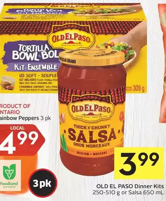 Foodland Old el paso dinner kits or salsa offer