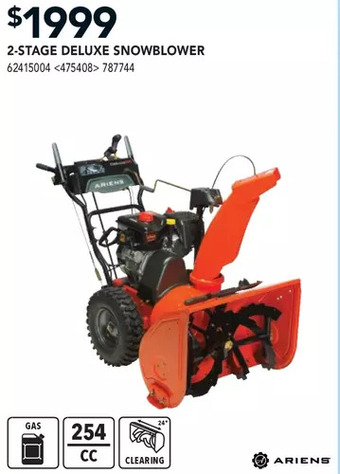 RONA Ariens 2-stage deluxe snowblower offer