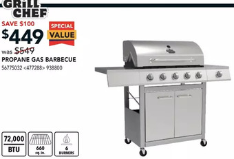 RONA Grill chef propane gas barbecue offer