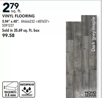 RONA Mono serra vinyl flooring 5.94" x 48" offer