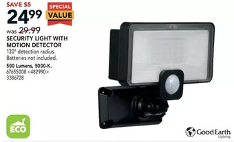RONA Good earth security light with motion detector offer