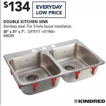 RONA Kindred double kitchen sink offer
