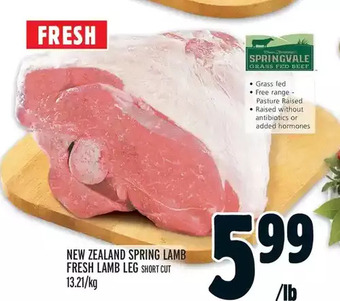 Metro New zealand spring lamb fresh lamb leg offer