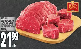 Metro Red grill beef tenderloin roast or steak offer