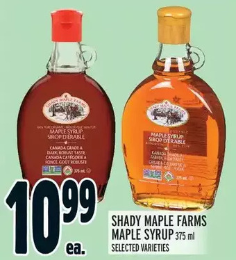 Metro Shady maple farms maple syrup offer