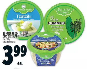 Metro Summer fresh dips or salads offer