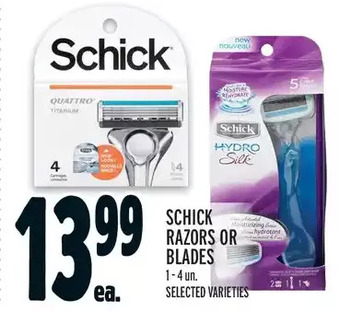 Metro Schick razors or blades offer