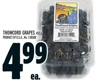 Metro Thomcord grapes offer