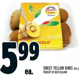 Metro Sweet yellow kiwis offer