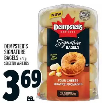 Metro Dempster's signature bagels offer
