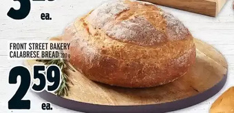 Metro Front street bakery calabrese bread offer
