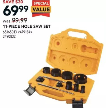 Lowe's 11-piece hole saw set offer